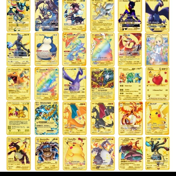 Pokemon Gold Cards V VMAX GX Foil Card - Picture 3 of 6